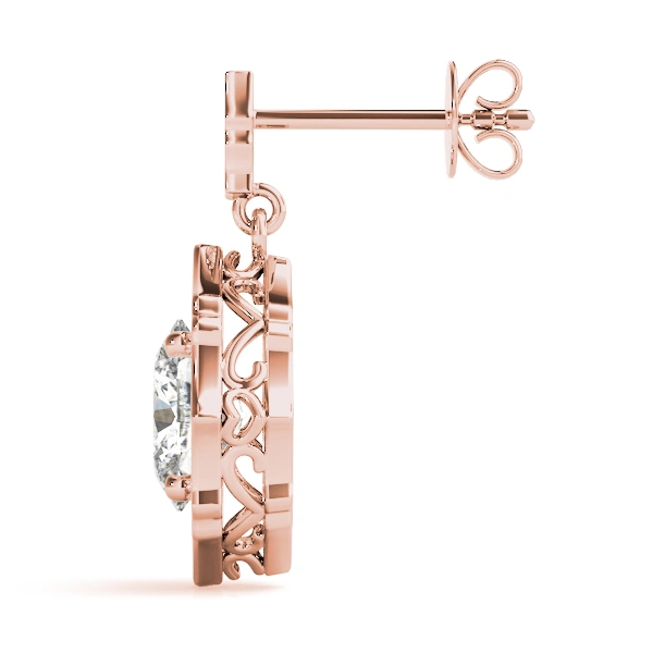 Oval Scalloped Halo Earrings - Image 22