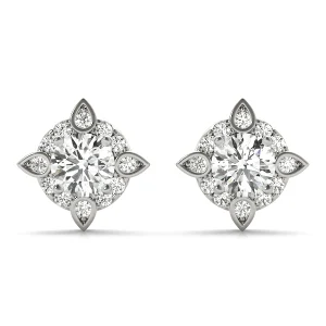Round Fashion Halo Studs