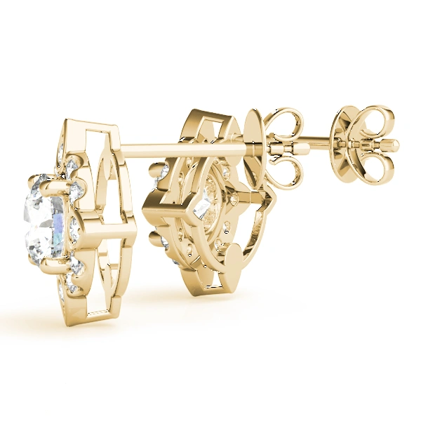 Round Fashion Halo Studs - Image 11