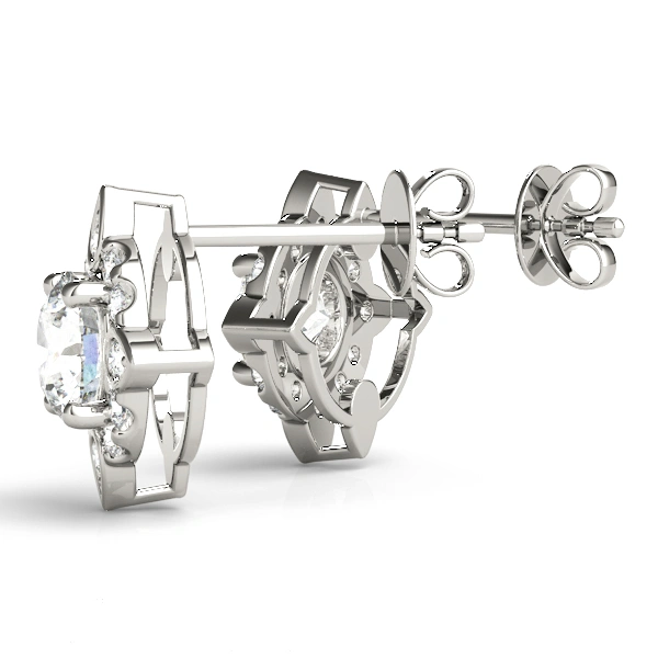 Round Fashion Halo Studs - Image 4