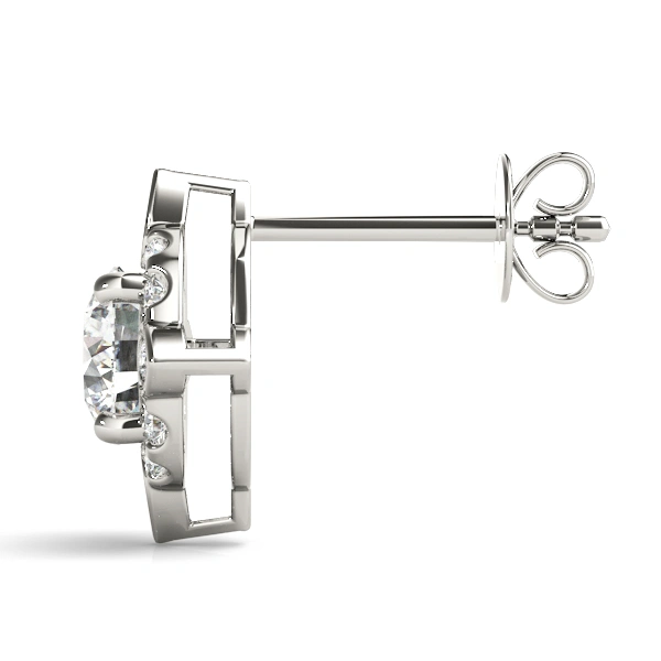 Round Fashion Halo Studs - Image 2