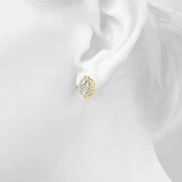 Round Fashion Halo Studs - Image 12