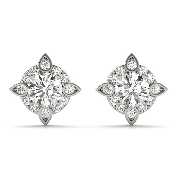 Round Fashion Halo Studs