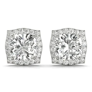 Cushion Halo Studs