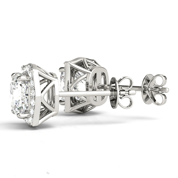 Cushion Halo Studs - Image 4