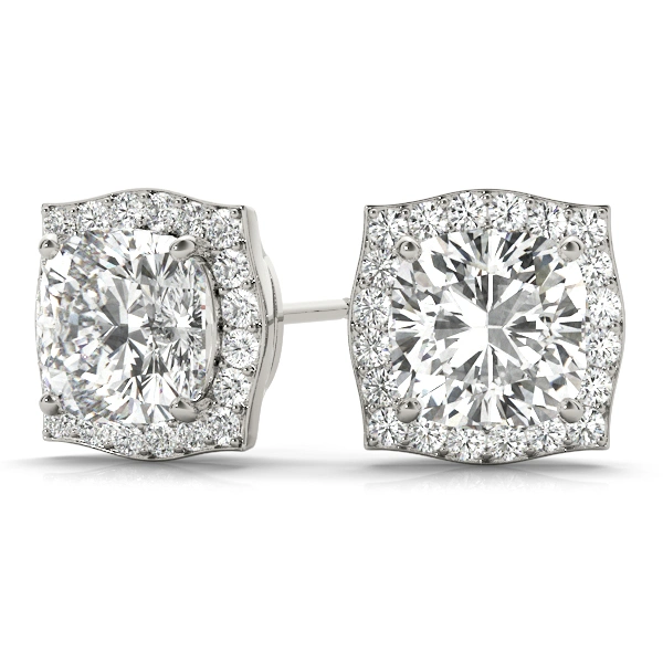 Cushion Halo Studs - Image 3