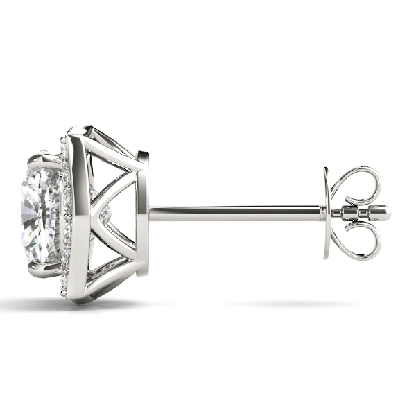 Cushion Halo Studs - Image 2