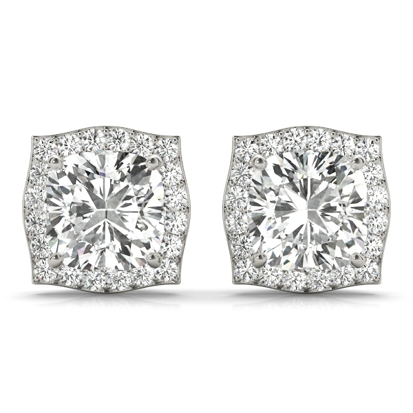 Cushion Halo Studs