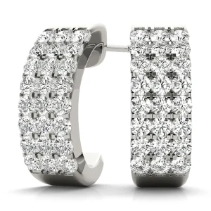 Multirow Huggie Hoop Earrings