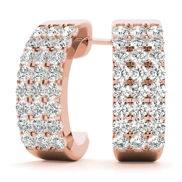 Multirow Huggie Hoop Earrings - Image 11