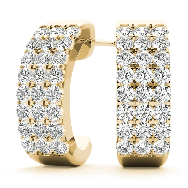 Multirow Huggie Hoop Earrings - Image 6