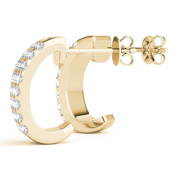 Multirow Huggie Hoop Earrings - Image 9