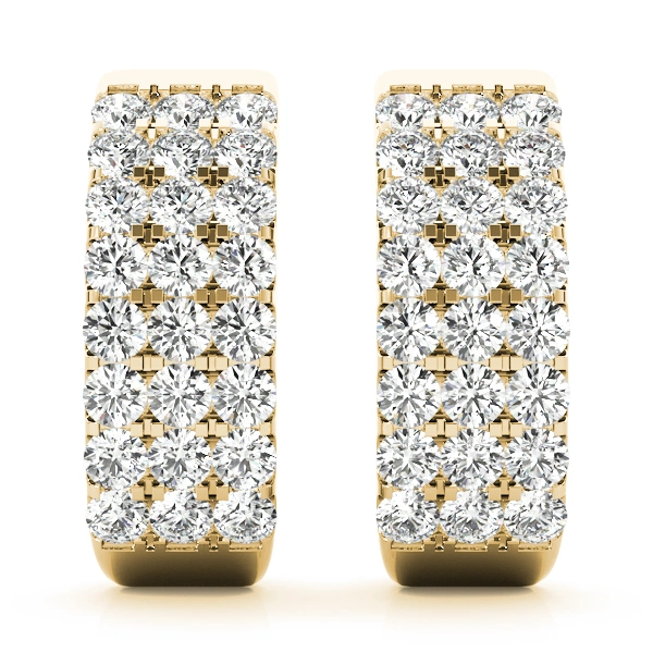 Multirow Huggie Hoop Earrings - Image 8