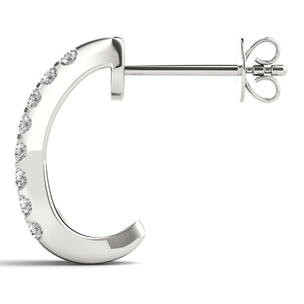 Multirow Huggie Hoop Earrings - Image 2