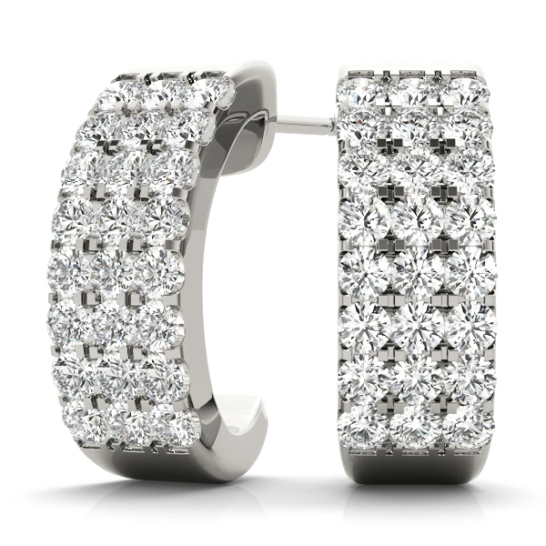 Multirow Huggie Hoop Earrings