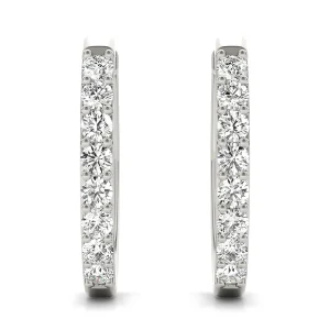 Shared-Prong Hoop Earrings