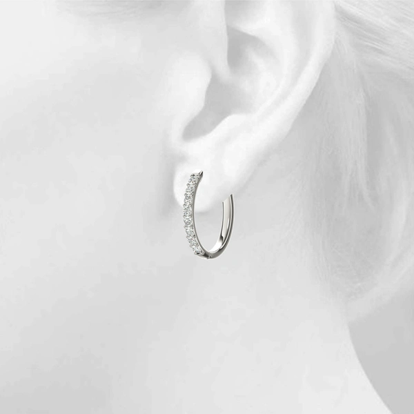 Shared-Prong Hoop Earrings - Image 5