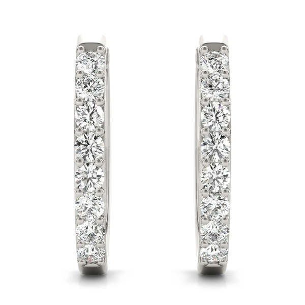 Shared-Prong Hoop Earrings
