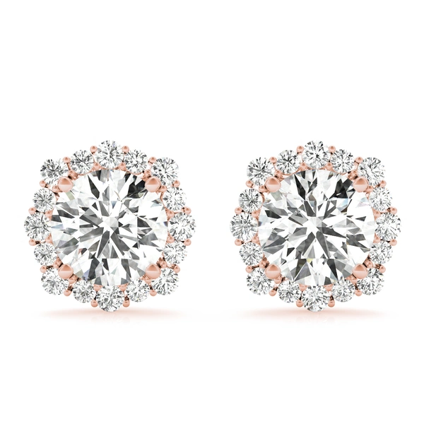 Floral Halo Studs Earrings - Image 11