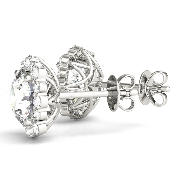 Floral Halo Studs Earrings - Image 4