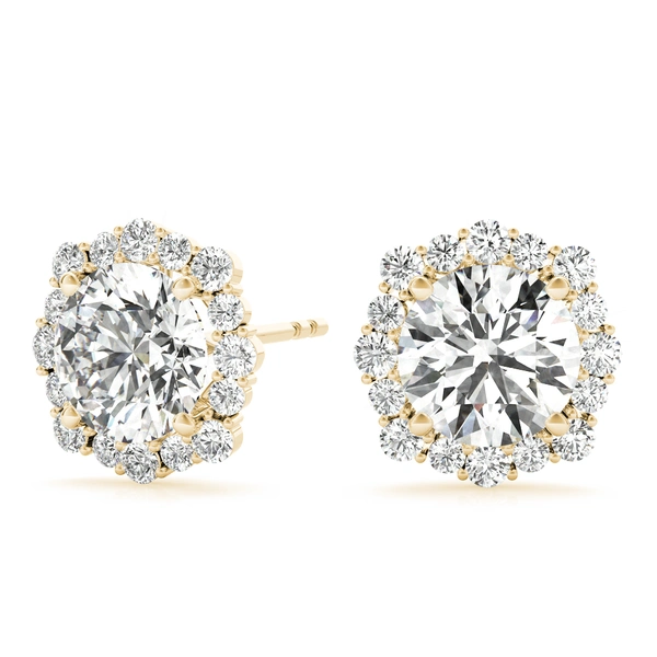 Floral Halo Studs Earrings - Image 8
