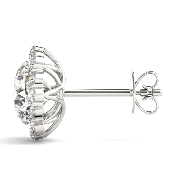Floral Halo Studs Earrings - Image 2