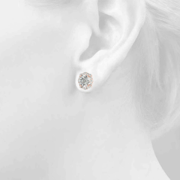 Floral Halo Studs Earrings - Image 15