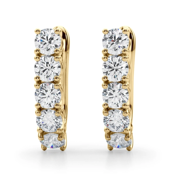 Prong Set Hinged Hoop Earrings - Image 9