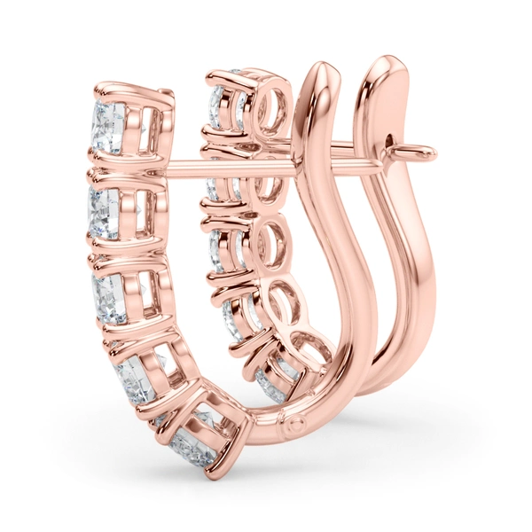 Prong Set Hinged Hoop Earrings - Image 13