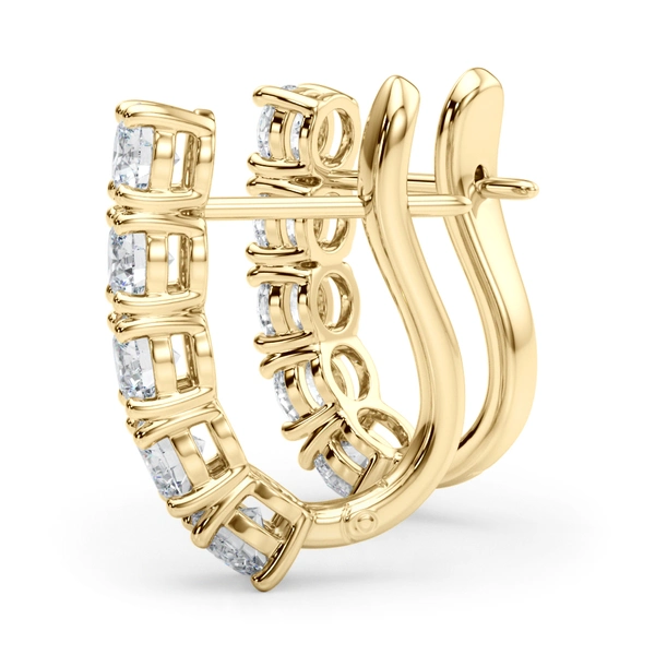 Prong Set Hinged Hoop Earrings - Image 8