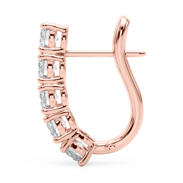 Prong Set Hinged Hoop Earrings - Image 12