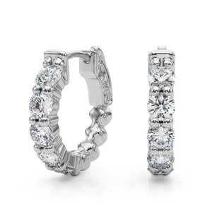 Shared Prong Hoop Earrings
