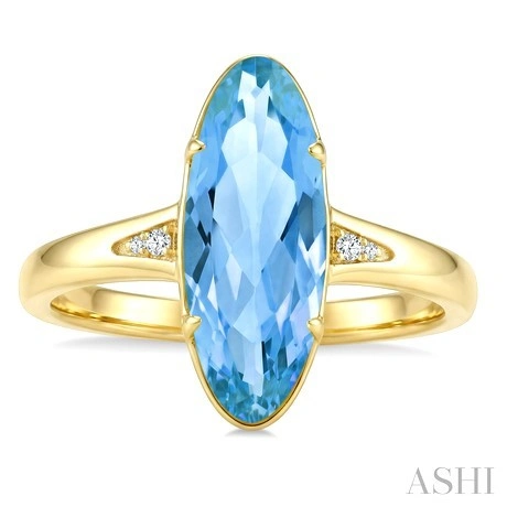 Evoque Gemstone Oval Shape & Diamond Ring - Image 2