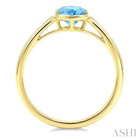 Evoque Gemstone Oval Shape & Diamond Ring - Image 3