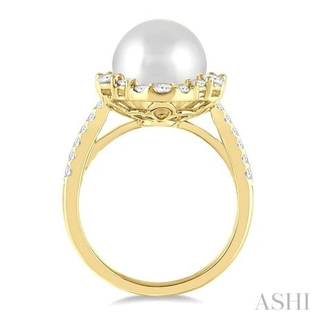 Pearl & Halo Diamond Fashion Ring - Image 3