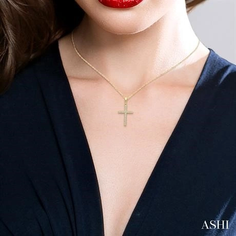 Cross Petite Diamond Fashion Pendant - Image 3