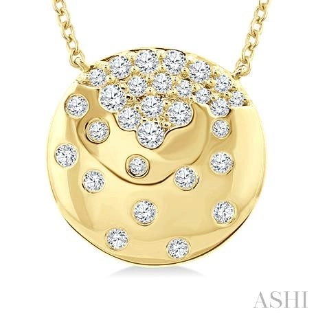 Mosaic Circle Diamond Fashion Pendant - Image 3