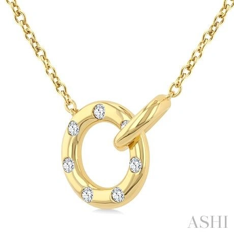 Circle Interlock Petite Diamond Fashion Pendant - Image 2