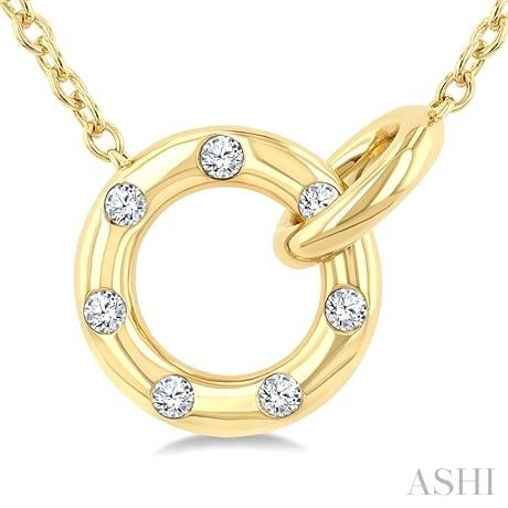 Circle Interlock Petite Diamond Fashion Pendant - Image 3
