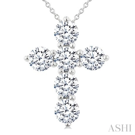 6 Stone Cross Diamond Fashion Pendant - Image 4