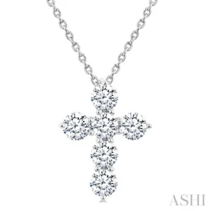 6 Stone Cross Diamond Fashion Pendant