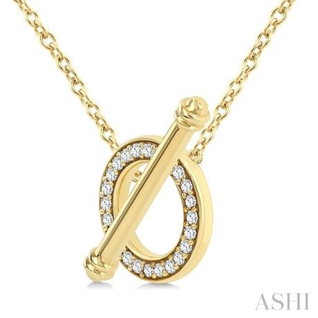 Circle Toggle Diamond Fashion Necklace - Image 2