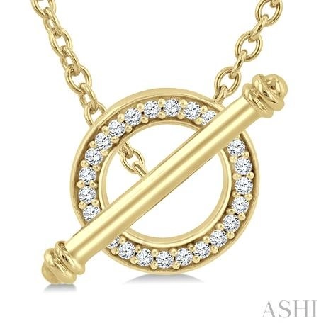 Circle Toggle Diamond Fashion Necklace - Image 3