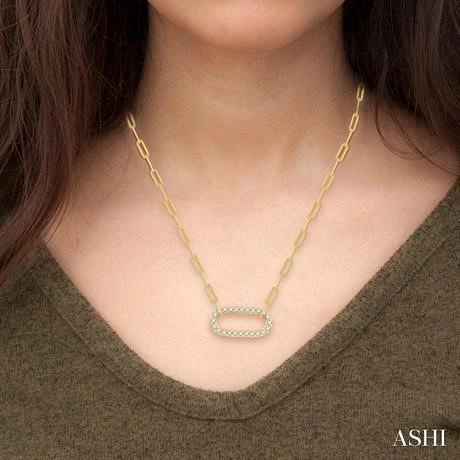 Paperclip Diamond Fashion Pendant - Image 3