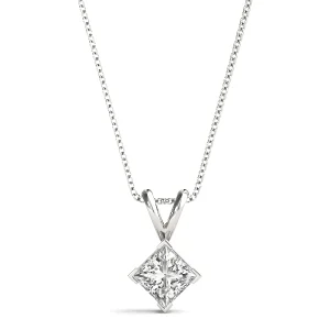 Solitaire Princess Cut Pendant