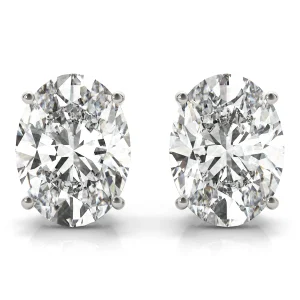 Oval Solitaire Basket Studs