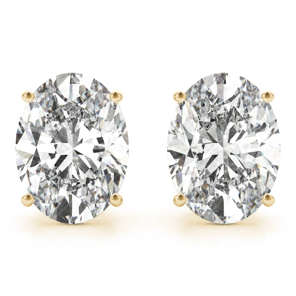 Oval Solitaire Basket Studs - Image 6