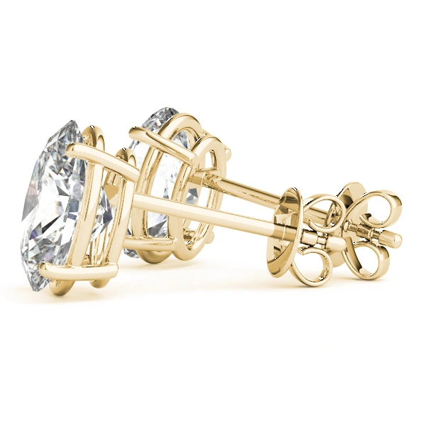 Oval Solitaire Basket Studs - Image 9