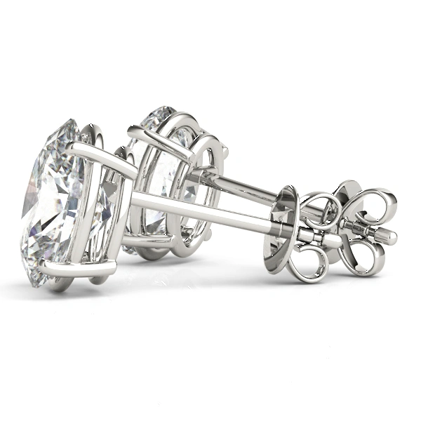 Oval Solitaire Basket Studs - Image 4