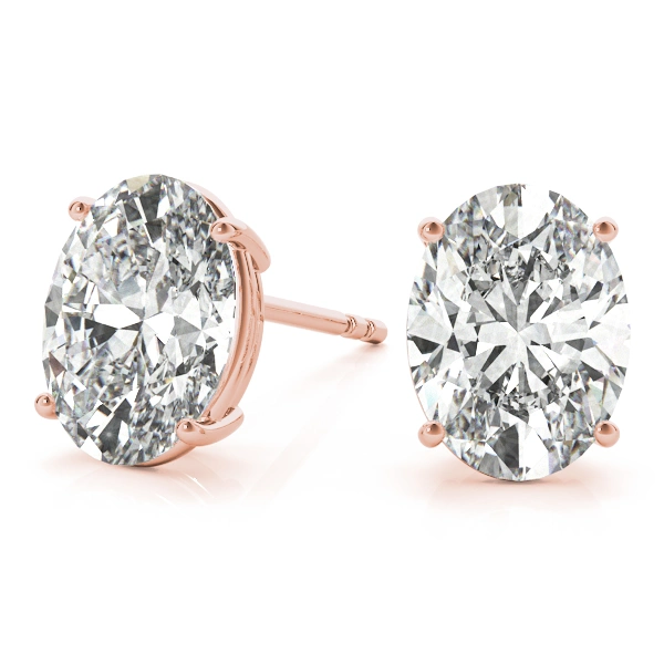 Oval Solitaire Basket Studs - Image 13